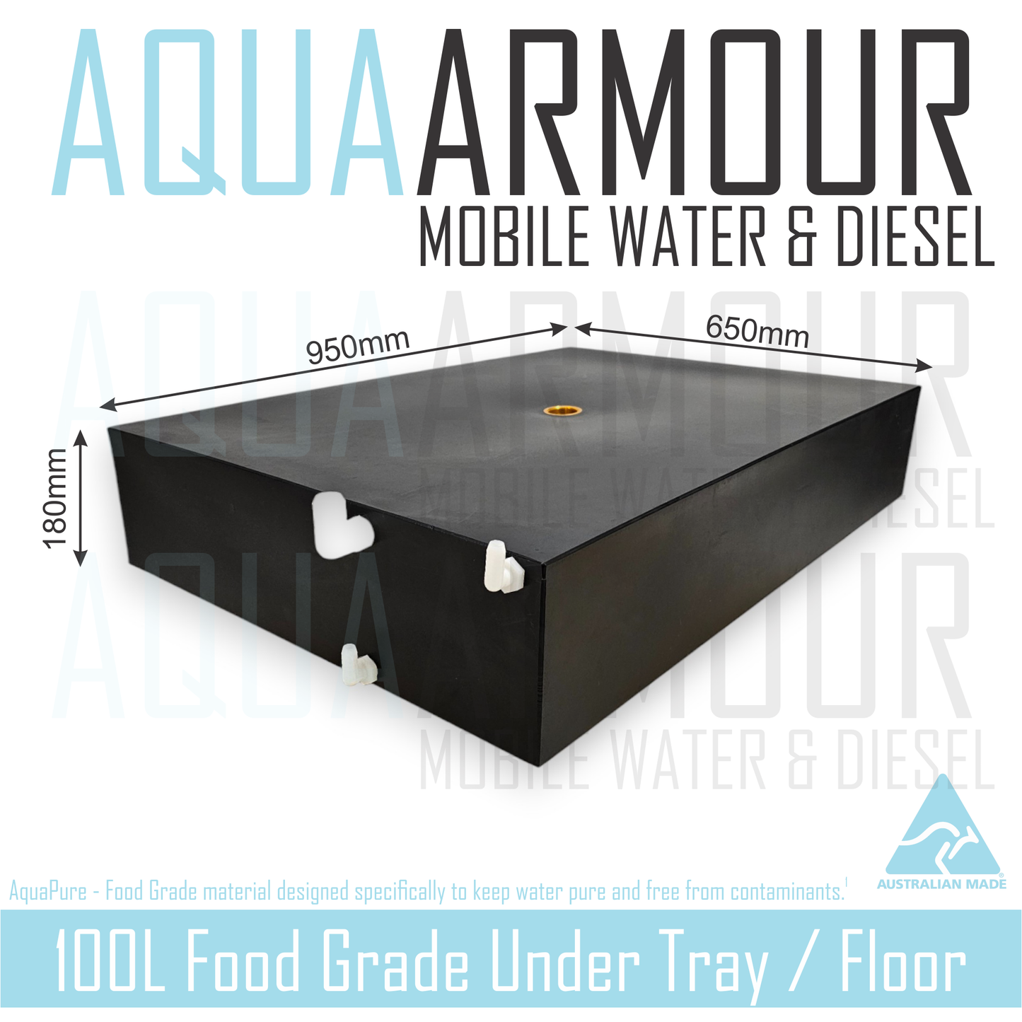 100L Slimline Under Floor / Ute Tray / Trailer / Caravan  (95x65x18).