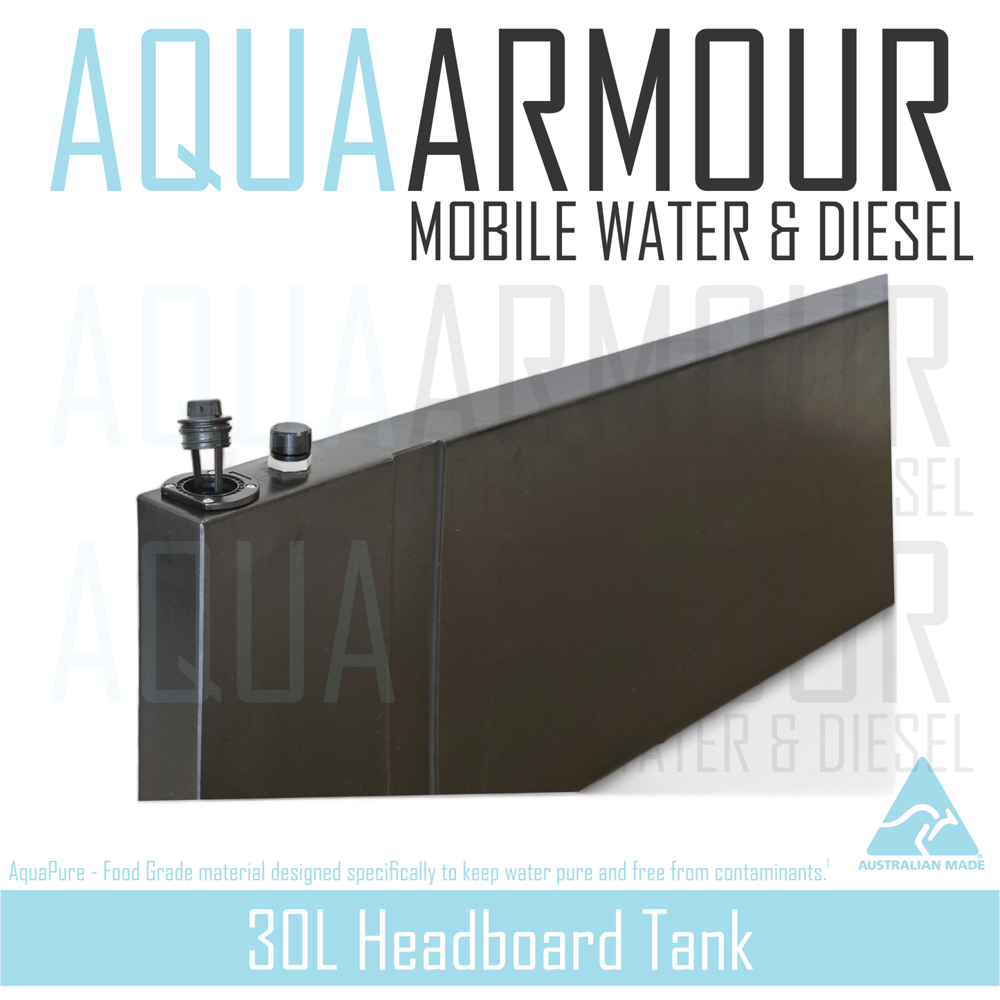 30L Slimline Headboard Fresh Water Tank (162x39x7)