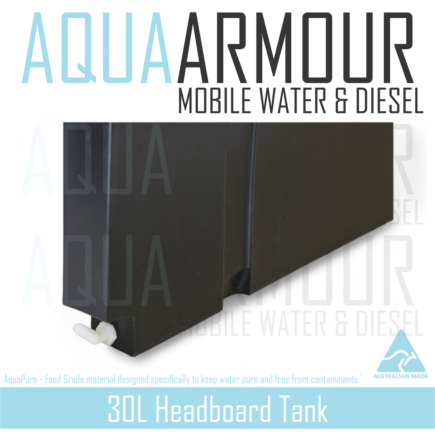 30L Slimline Headboard Fresh Water Tank (162x39x7)