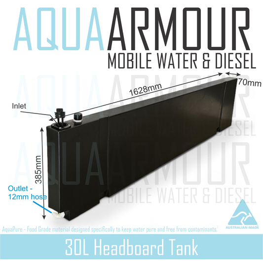 30L Slimline Headboard Fresh Water Tank (162x39x7)