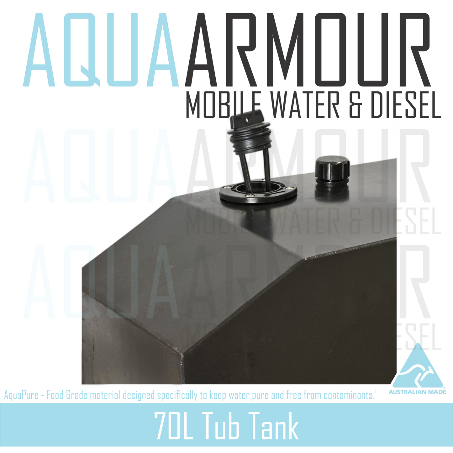 70L Tub Back Headboard Fresh Water Tank (135x40x20)