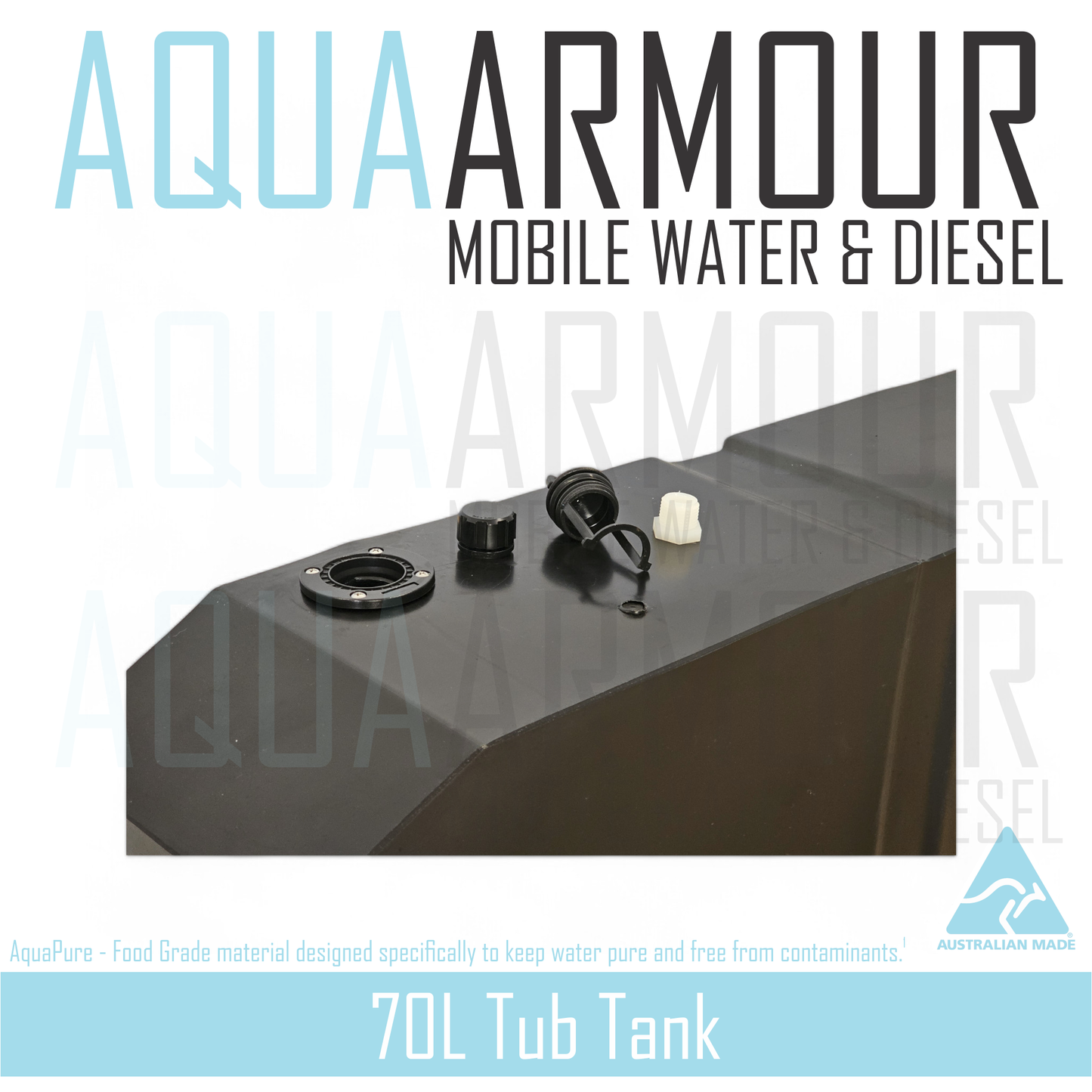 70L Tub Back Headboard Fresh Water Tank (135x40x20)