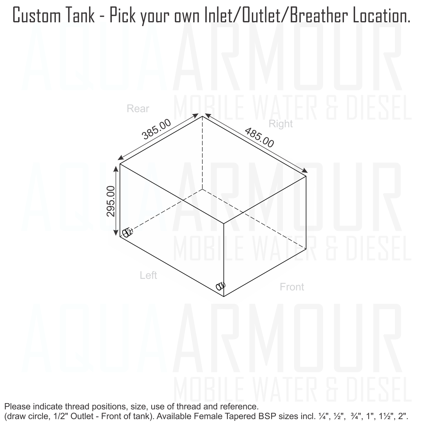 45L Mitsubishi Rosa Fresh Water Tank (49X39X30)