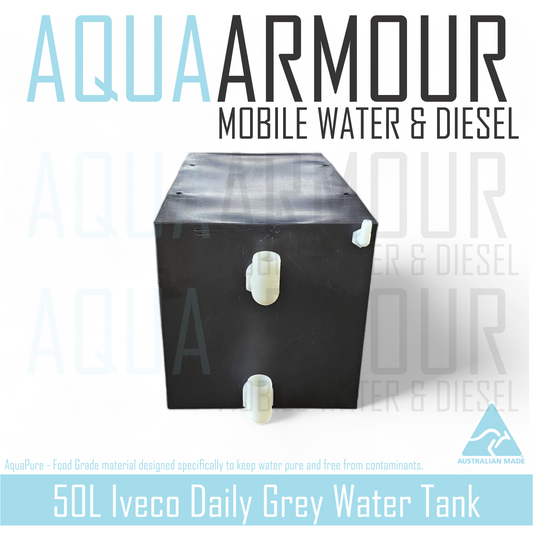 50L Iveco Daily Grey Water Tank - Fitment between spare wheel and diff