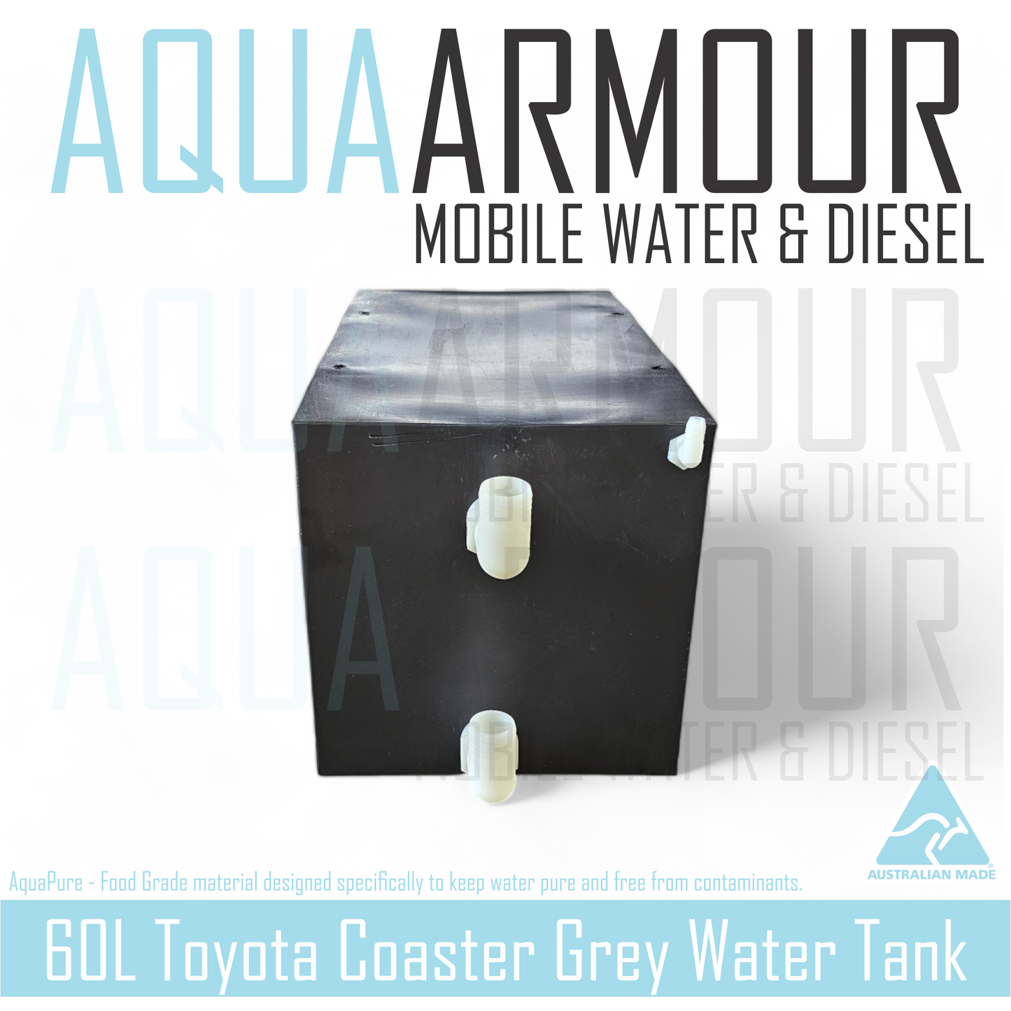 60L Toyota Coaster Grey Water Tank (60x33x33).