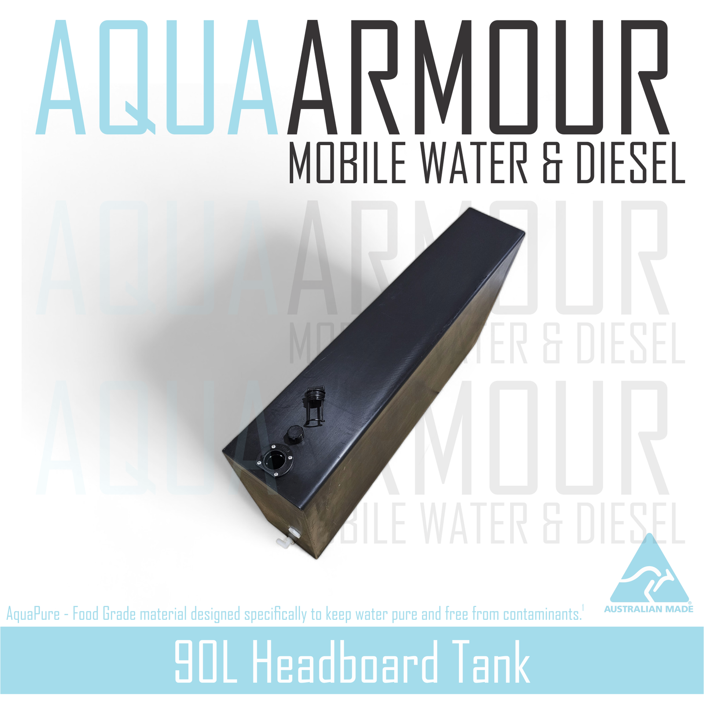 90L Headboard Fresh Water Tank with Multi-Mount Brackets