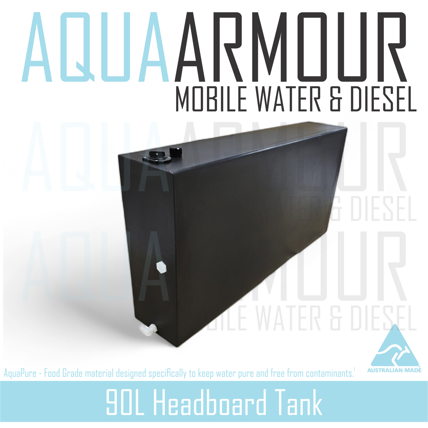 90L Headboard Fresh Water Tank with Multi-Mount Brackets