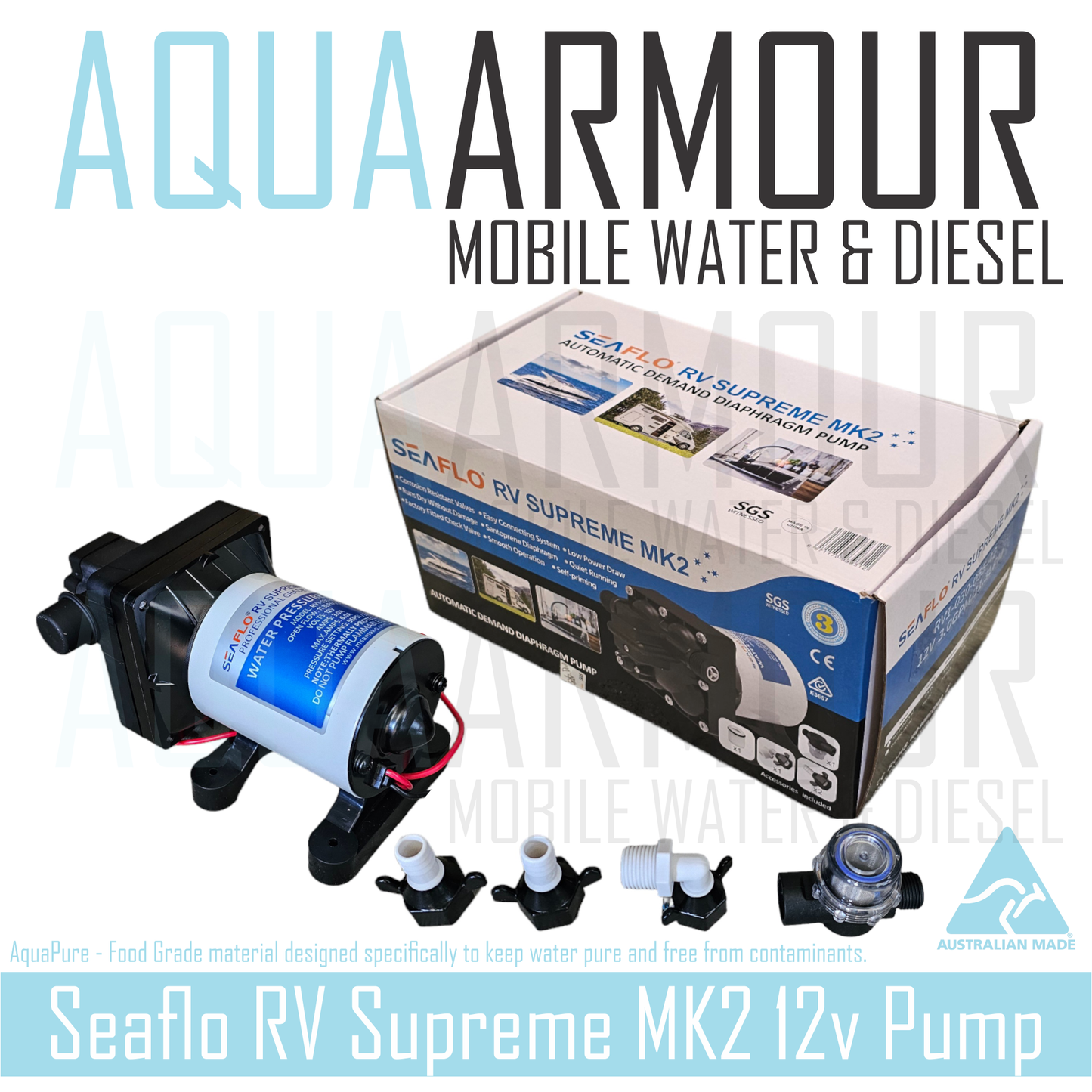 Seaflow RV Supreme MKII 11.3LPM / 55PSI Pump